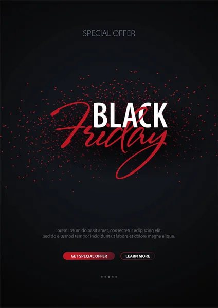 Black Friday Sale Calligraphic banner. Vector Illustration. — Stock Vector