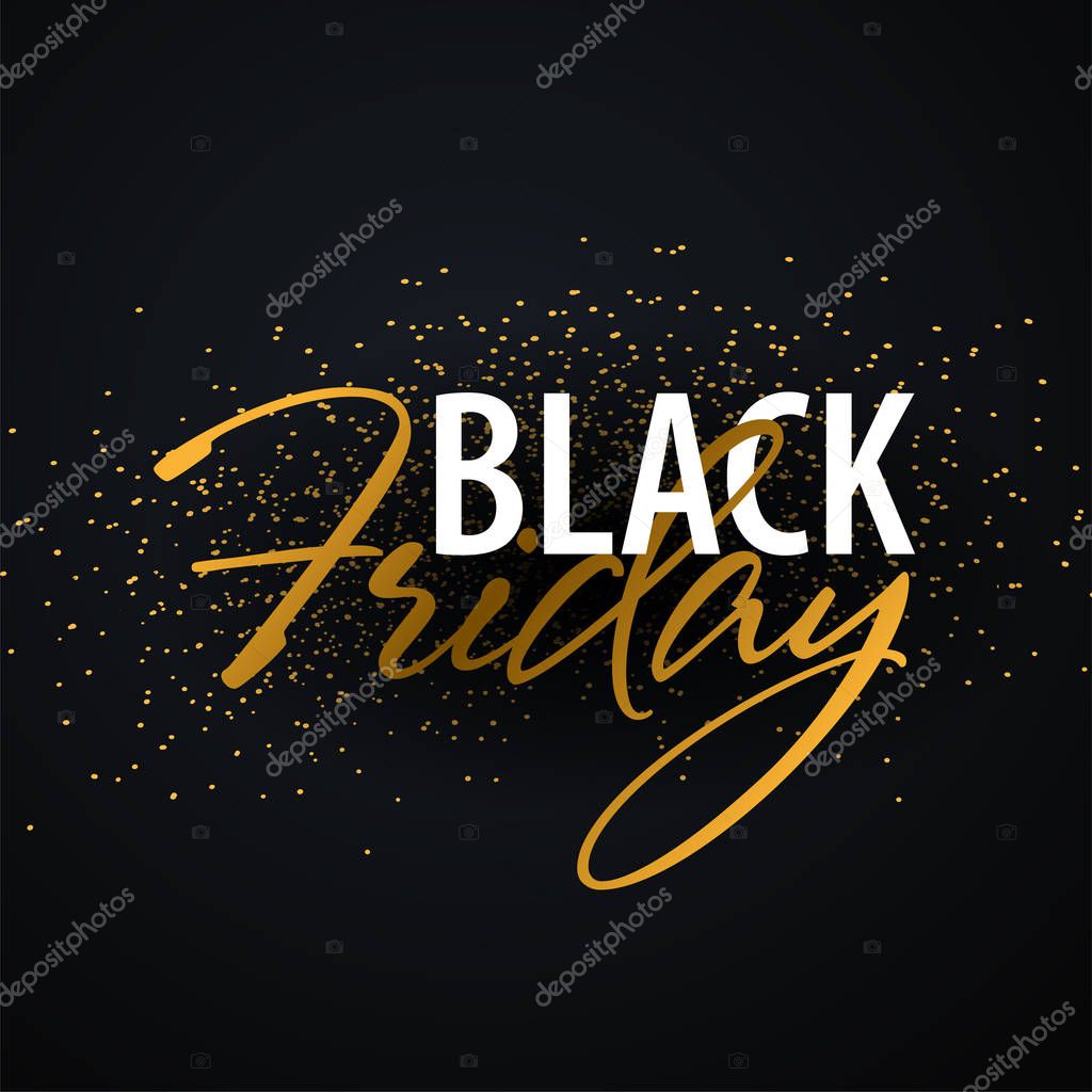 Black Friday Sale Calligraphic banner. Vector Illustration
