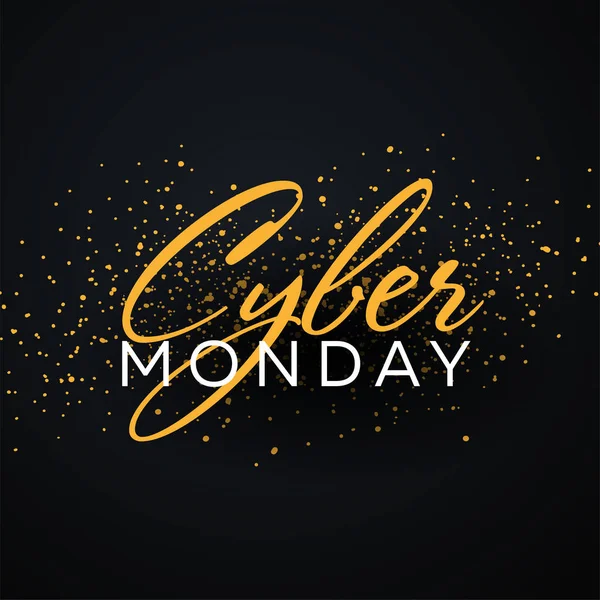 Cyber Monday Sale Banner caligráfico. Ilustração vetorial . — Vetor de Stock