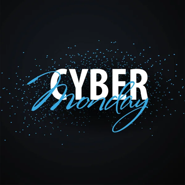 Cyber Monday Sale Banner caligráfico. Ilustração vetorial . — Vetor de Stock