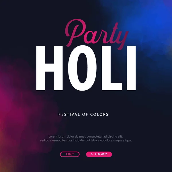 Feliz Holi. Festival Indiano de Cores. Ilustração vetorial . — Vetor de Stock