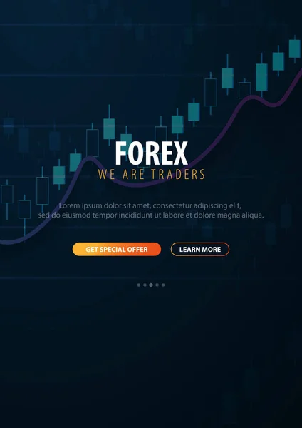 Signaux Forex Trading. Tableau des chandeliers sur les marchés financiers. Illustration vectorielle . — Image vectorielle