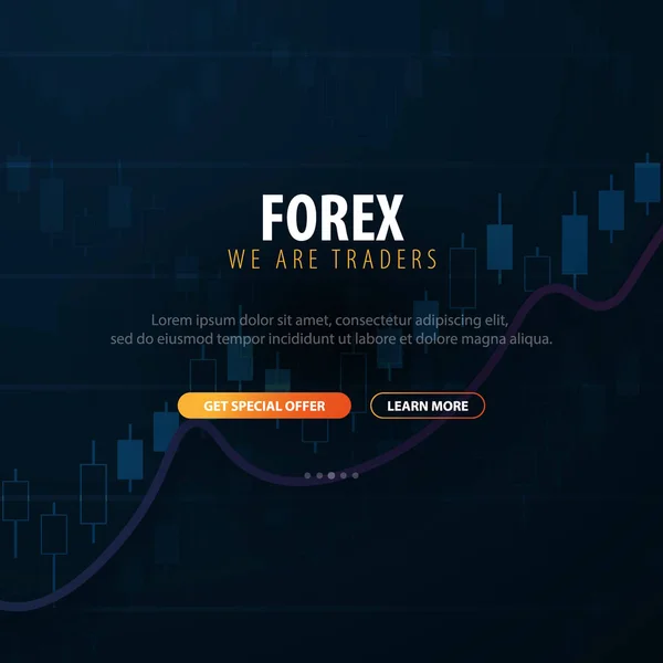 Señales Forex Trading. Tabla de velas en el mercado financiero. Ilustración vectorial . — Vector de stock