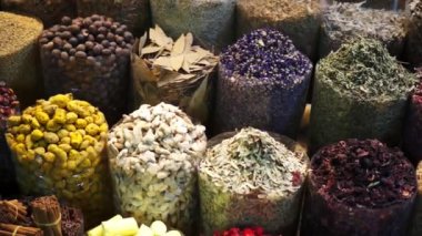 Dubai baharat Çarşısı pazarı gece, Bae.