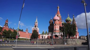 Moskova Kremlin güneşli bir günde. Rusya, Kızıl Meydan.