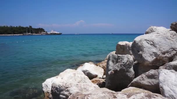 Plage de la mer du Mideterian en Turquie . — Video