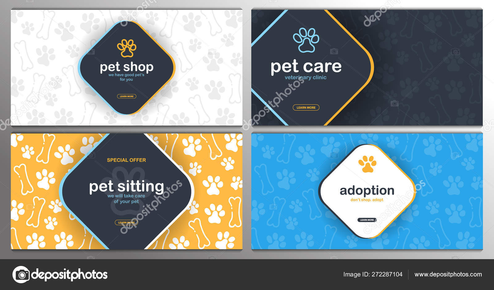 Pet shop, Care, Pet Home Banner with