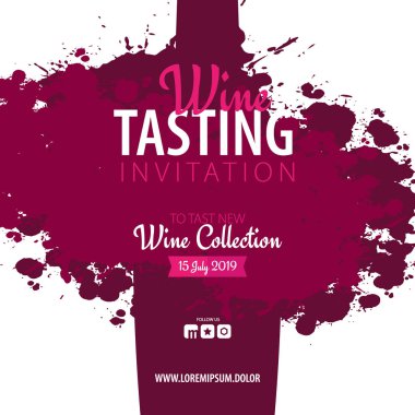 Şarap tatma. Şarap etkinliklerinin promosyonları ya da sunumları için şablon.