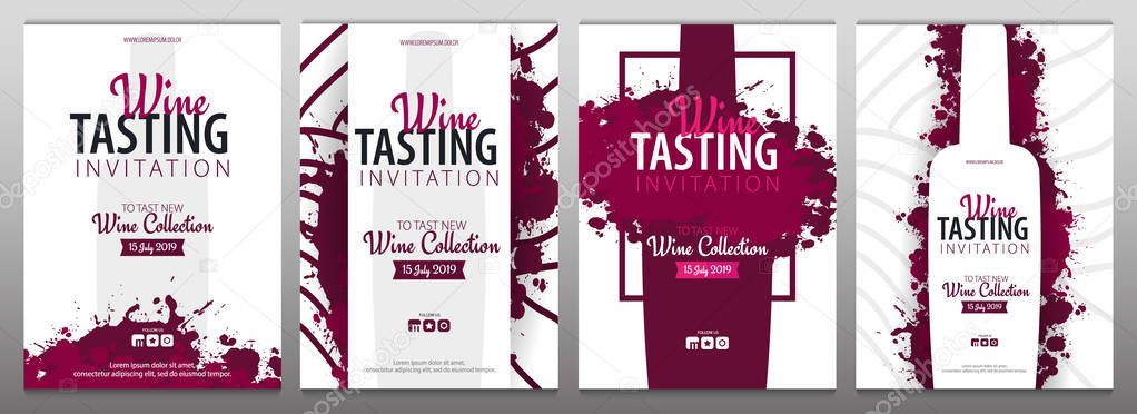 Wine tasting. Template for promotions or presentations of wine events.