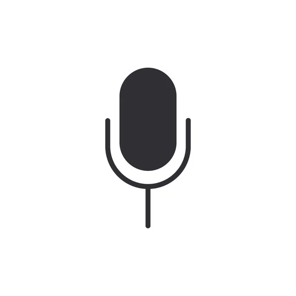 Illustration des Mic-Zeichens. Karaoke-Mikrofon-Symbol. Mikrofon. Rundfunkmikrofon. — Stockvektor