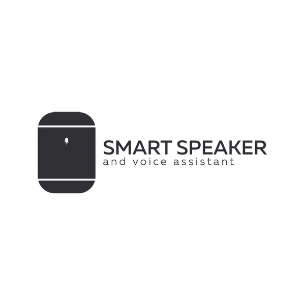 Smart Speaker Logo auf weißem Hintergrund. Smart Home. — Stockvektor