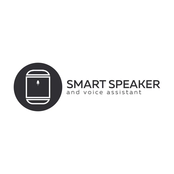 Smart Speaker Logo auf weißem Hintergrund. Smart Home. — Stockvektor