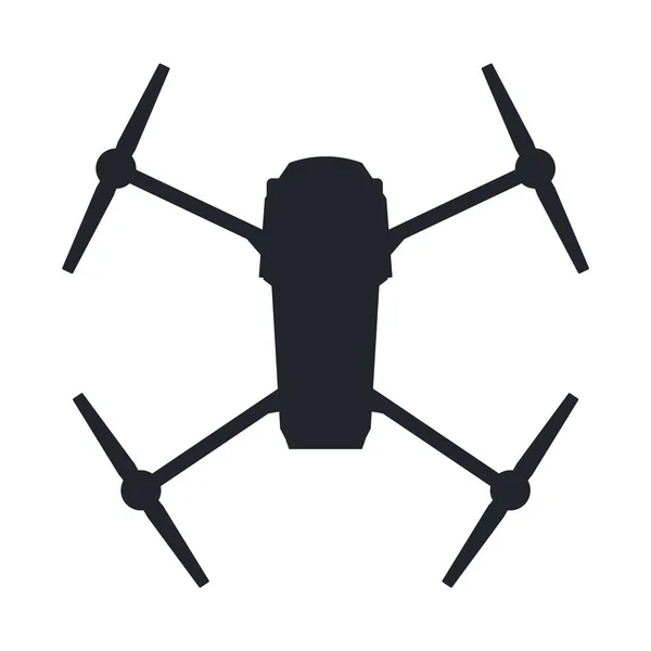 Drone o Quadcopter con fotocamera per fotografia o videosorveglianza . — Vettoriale Stock