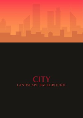 Gün batımı gökyüzü ile Güzel Kentsel Şehir Manzara.