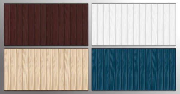 Conjunto de fondos de textura de madera con tablones para su diseño . — Archivo Imágenes Vectoriales