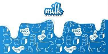 El karalama arka plan çizmek ile Süt afiş. 