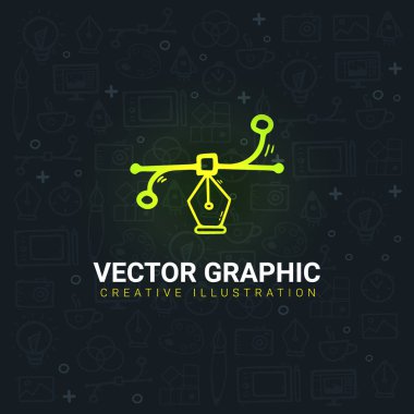 Vektör Grafiği. Doodle tasarım öğeleri ile arka plan.