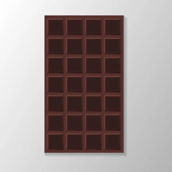 Een chocoladereep. Elementen voor voedselontwerp. Platte vectorillustratie. — Stockvector