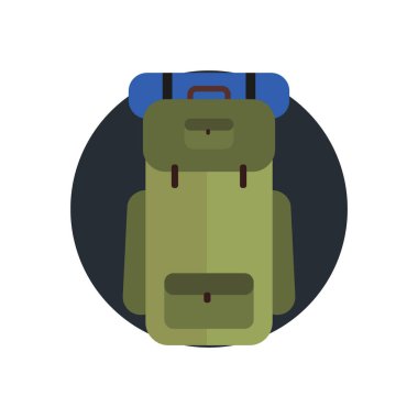 Yaz kampı ikonu. Vektör düz resimleme.