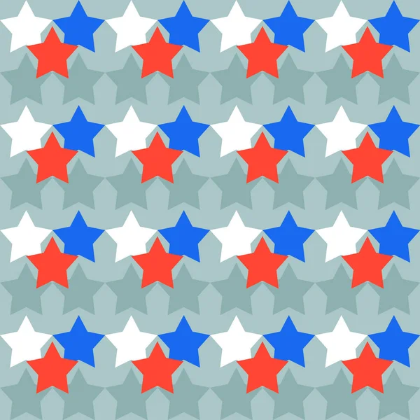 Camouflage Pattern Stars Seamless Tricolor — Stock Photo, Image