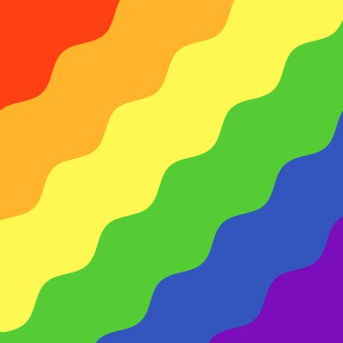 Gay bayrağı ya da LGBT bayrağı izole edildi. Gay kültür sembolü.