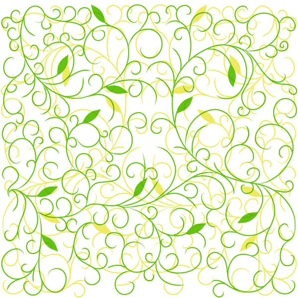 Mavi ve kahverengi tonlarda soyut yaprak kıvrımları var. Desenli sebze arka planı, grafikler