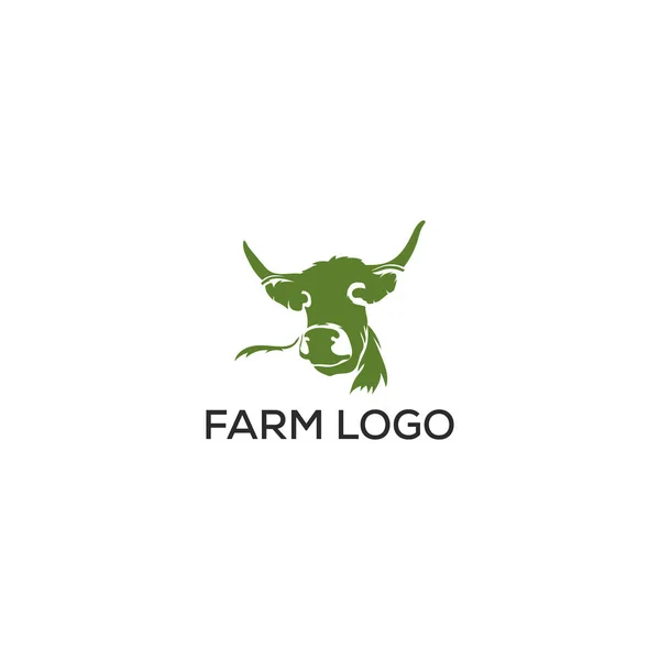 Векторная иллюстрация логотипа фермы ангус / корова — стоковый вектор