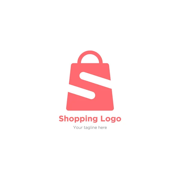 Letra S logotipo en el símbolo de la bolsa para su tienda de mercado — Archivo Imágenes Vectoriales