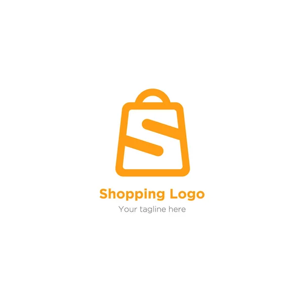 Letra S logotipo no símbolo do saco para a sua loja de mercado —  Vetores de Stock