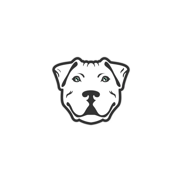 Desenhos de ilustração de rosto bulldog — Vetor de Stock
