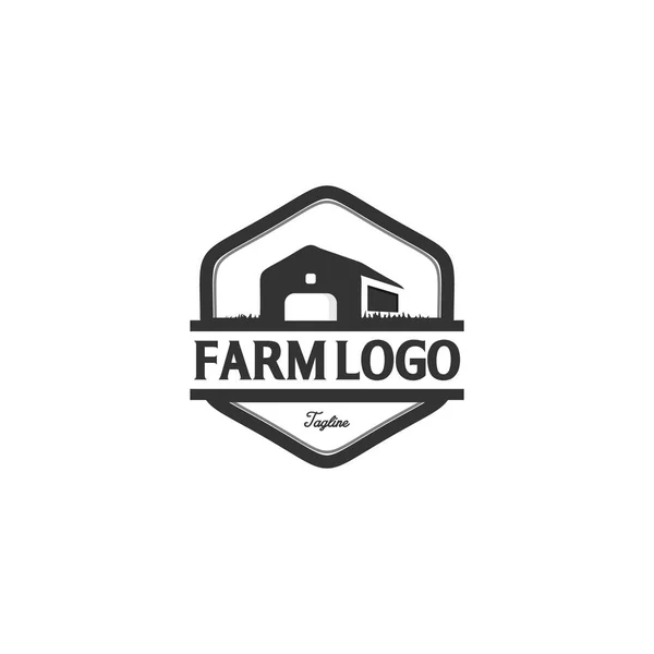 Вінтажний дизайн логотипу ферми — стоковий вектор