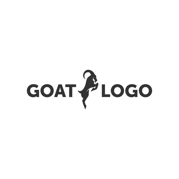 Дизайн логотипа козы — стоковый вектор