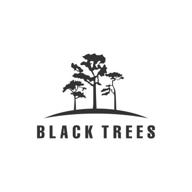 siyah ağaçlar logo tasarımları