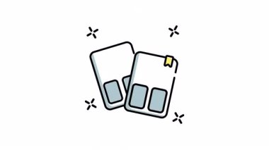 Dijital projeler veya sunumlarda eğitim ve akademik temalar için uygun yer tutucu metin ve yer imlerine sahip Kolej günlüğü tasarımı animasyonu.