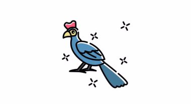 Canlı, mavi bir turako kuşunun büyüleyici görüntüsü. Doğa, vahşi yaşam ve fantezi tasarımları için mükemmel..