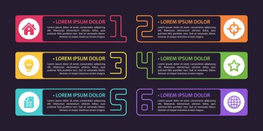 Bilgi grafik konsept tasarımı, modern ve renkli, simgeleri ile. Şablonu özelleştirmesi kolaydır. Eps 10.