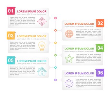 Infographic concept design, modern and colorful, with icons. Easy to customize template. EPS 10. clipart