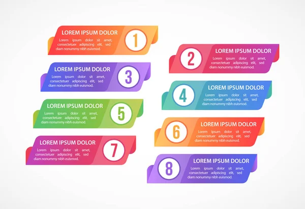 Design Conceito Infográfico Moderno Colorido Com Ícones Fácil Personalizar Modelo — Vetor de Stock