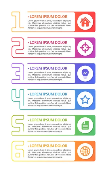 Infografisches Konzeptdesign Modern Und Farbenfroh Mit Symbolen Leicht Anpassbare Vorlage — Stockvektor