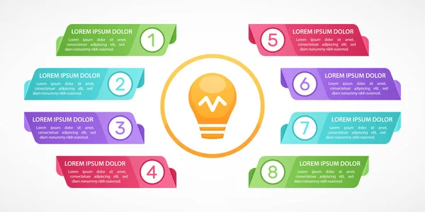 Infografisches Konzeptdesign Modern Und Farbenfroh Mit Symbolen Leicht Anpassbare Vorlage — Stockvektor