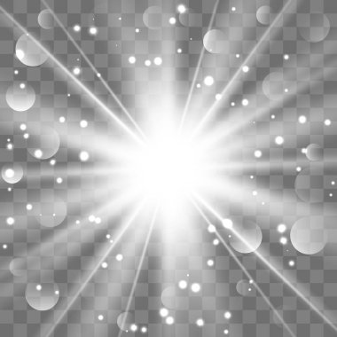 Beyaz parlayan ışık patlar. 