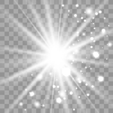 Beyaz parlayan ışık patlar. 