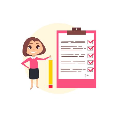 iş kadın kalem ile. 