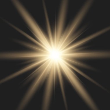 Altın parlayan ışık patlaması patlama.