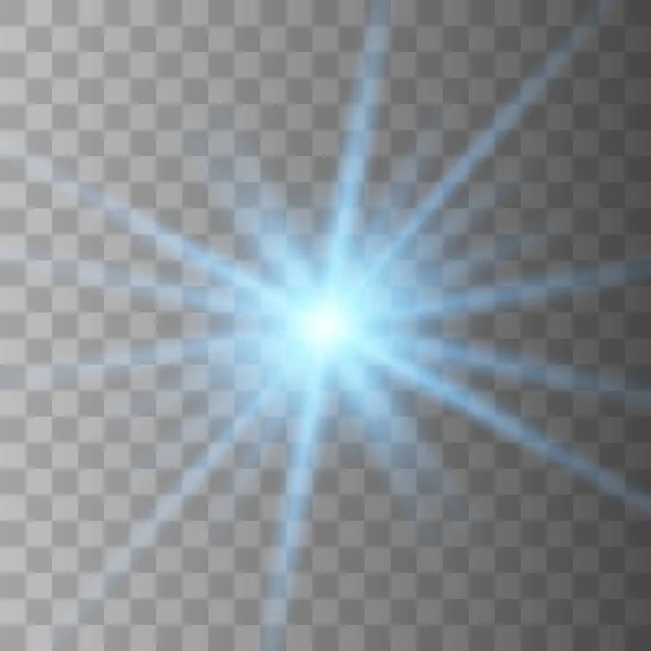 Blauwe gloeiende licht burst Explosion. — Stockvector