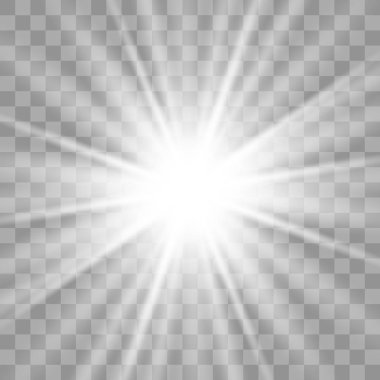 Şeffaf arka planda yıldız beyaz patlayımlar.