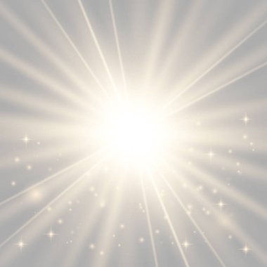 Altın parlayan ışık patlar.