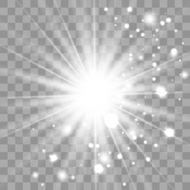 Beyaz parlayan ışık patlar.