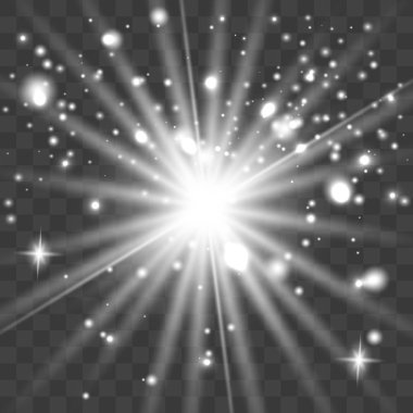 Beyaz parlayan ışık patlar.