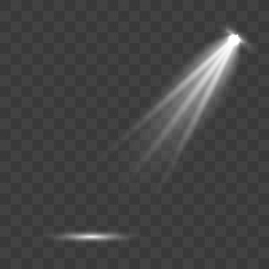 Sahne aydınlatma koleksiyonu, şeffaf etkileri.